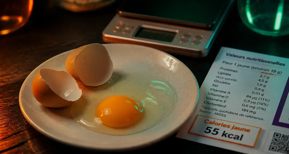 calorie jaune d oeuf 55 kcal : jaune d’œuf et fiche nutrition