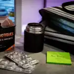 Ergyphilus Intima pas au frigo : boîte probiotique près d’un frigo
