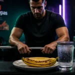 Muscu apres manger : assiette et eau avant séance au gym
