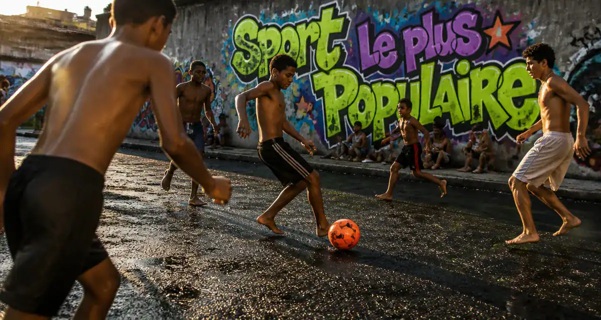 sport le plus populaire au monde jeunes jouent football urbain