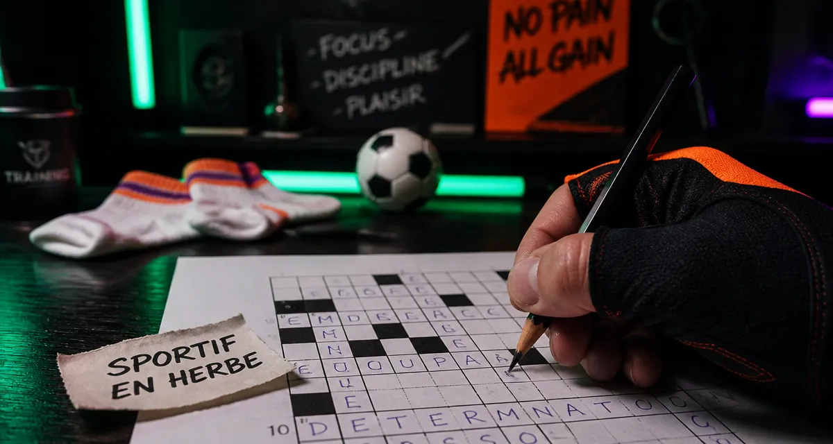 Sportif en herbe en 5 lettres, grille de mots croisés