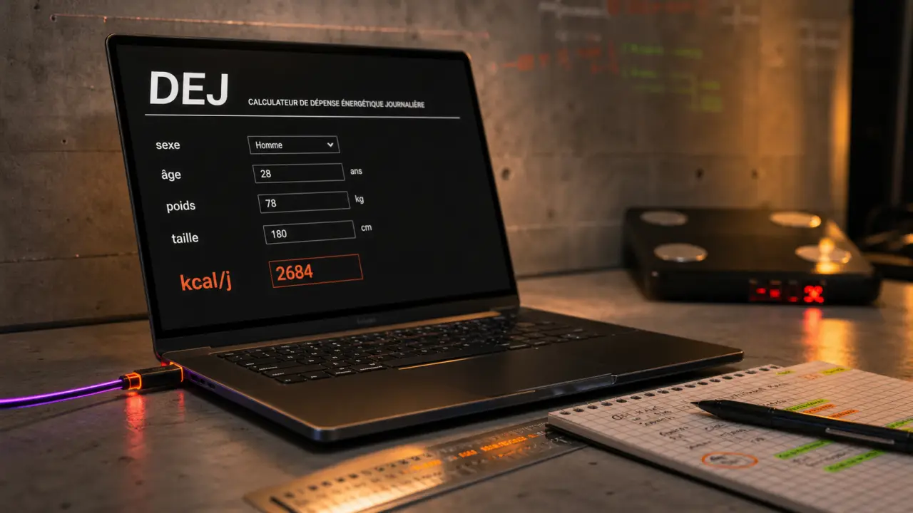 Calcul dépense énergétique : DEJ, NAP et calories à ajuster