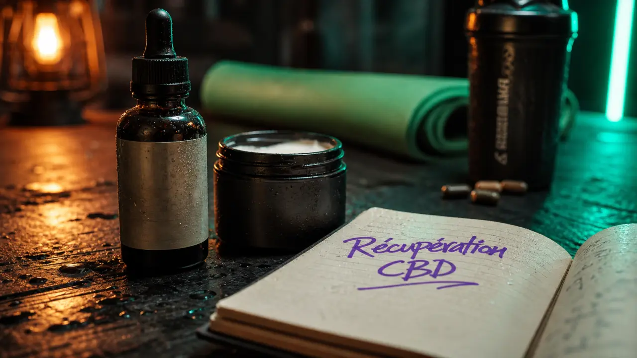 CBD sport pour récupération musculaire, huile et crème après entraînement