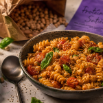 pates proteine : bol de pâtes protéinées aux pois chiches al dente