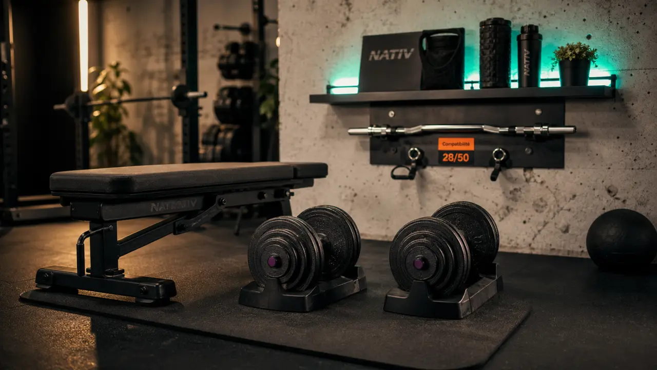 Poids haltere en home gym : haltères ajustables et disques