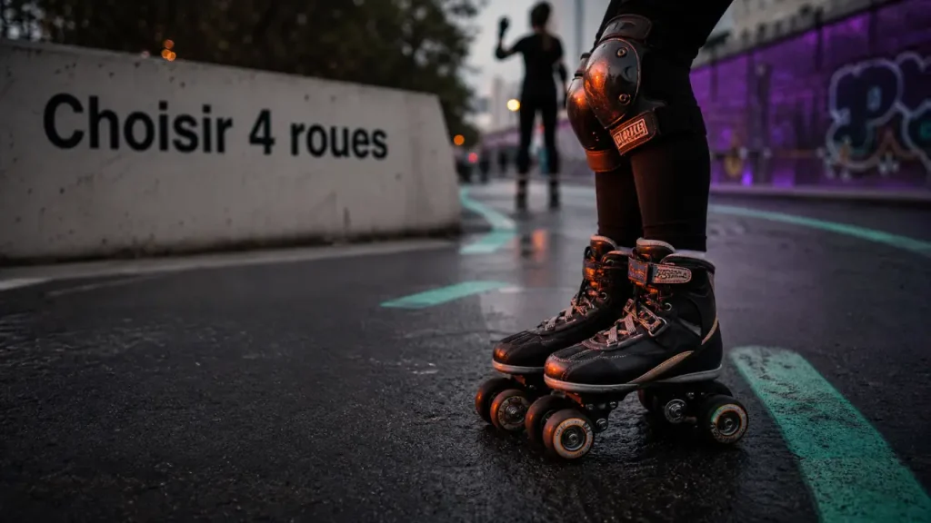 Roller femme 4 roues fitness ou freeride sur voie verte
