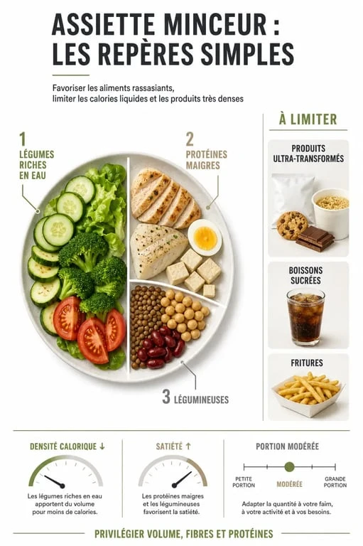 Aliment font maigrir : infographie des aliments à privilégier pour perdre du poids sans faim