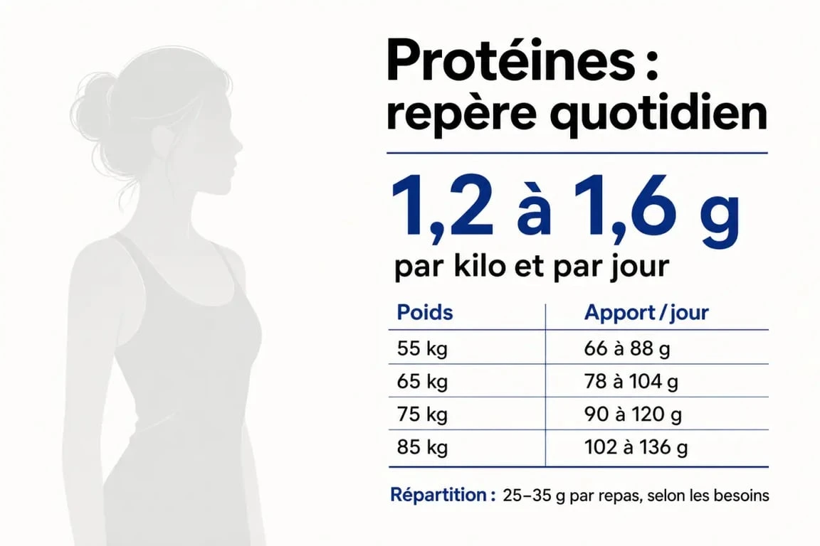 Combien de protéine par jour pour une femme pour maigrir : repères en grammes selon le poids corporel