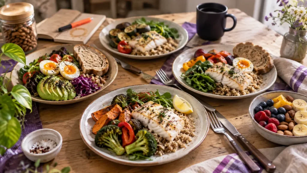 4 repas de micronutrition pour une journée équilibrée et un dîner léger