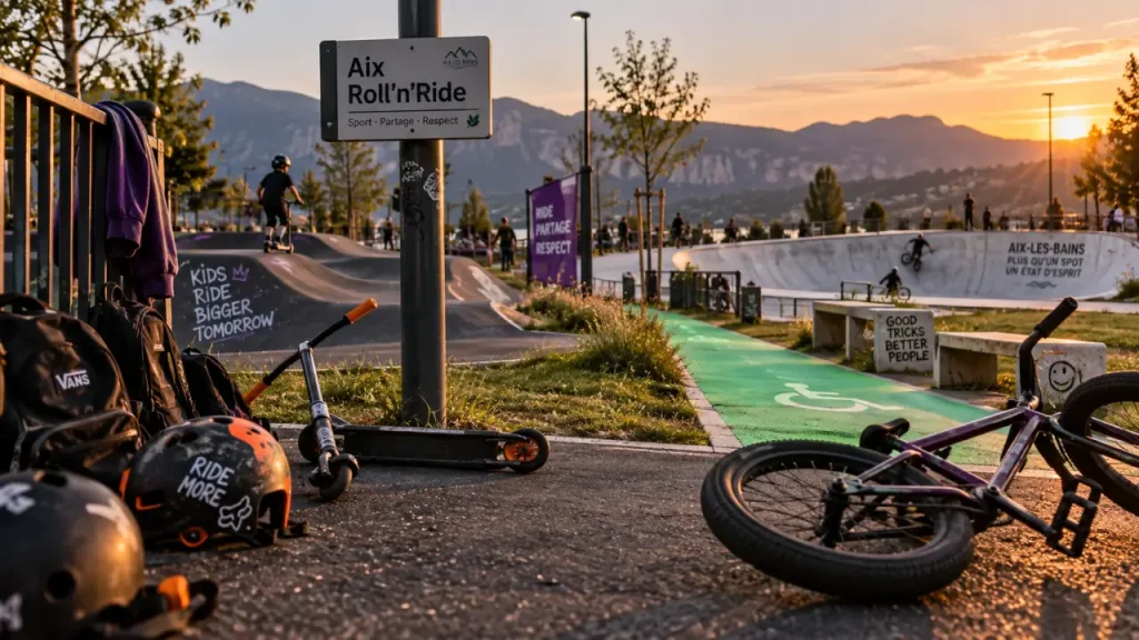 Skate park d’Aix-les-Bains : 6 000 m² pour rouler, progresser et pratiquer à son rythme