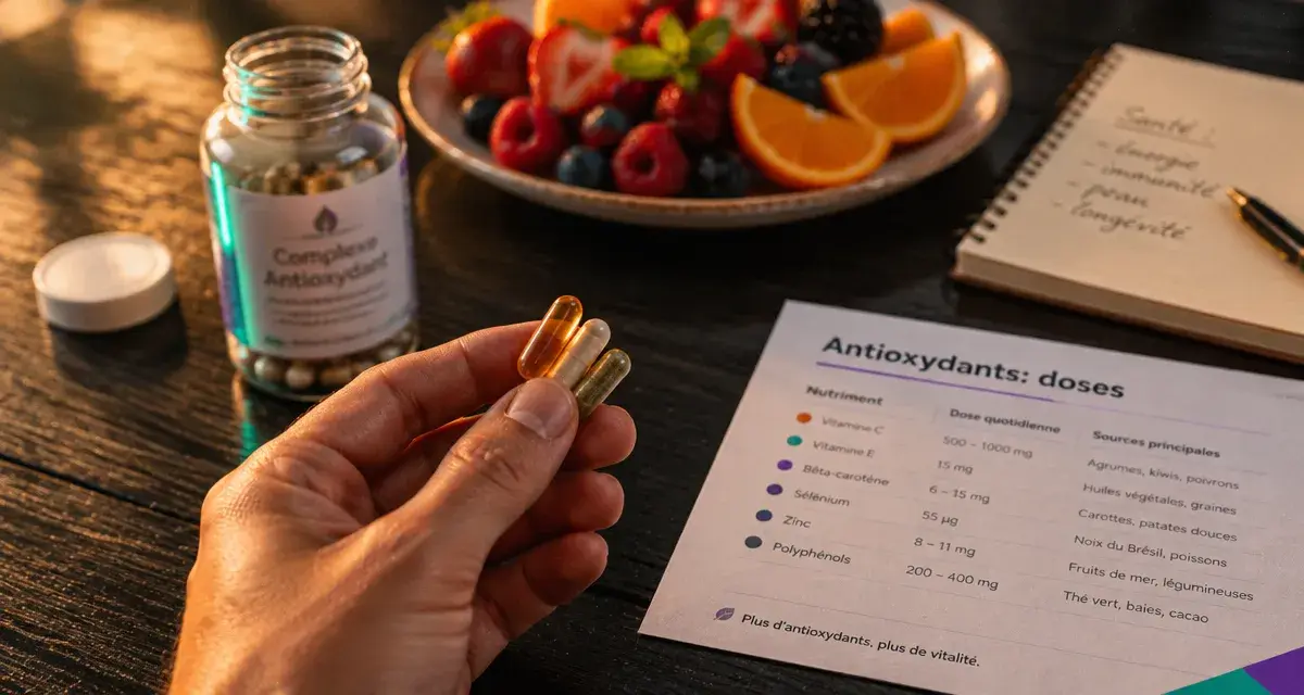 Compléments alimentaires anti oxydant fortement dosés