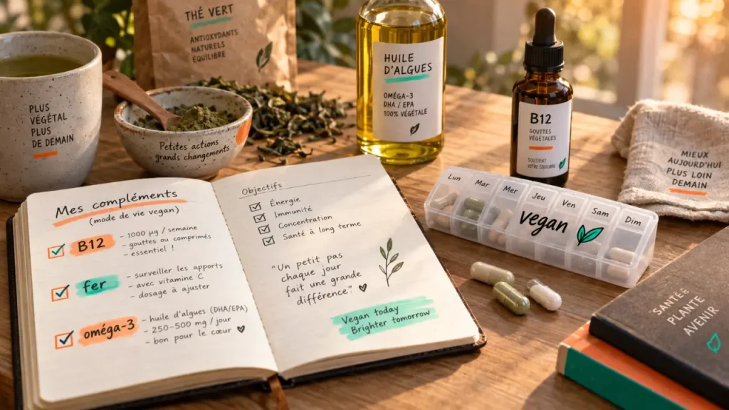 Les compléments alimentaires vegan se choisissent selon trois priorités : B12, besoin réel et composition