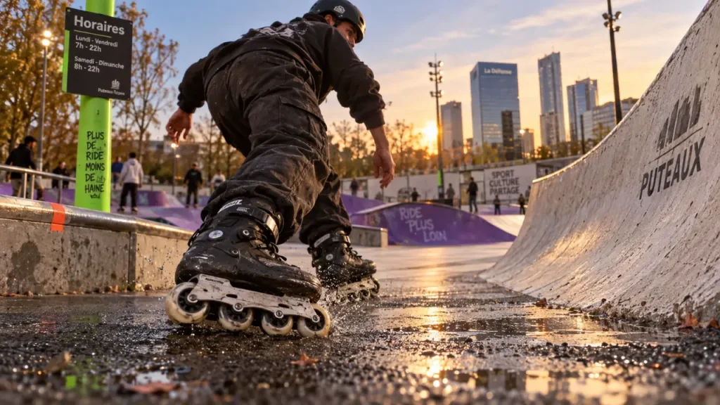 Skatepark de Puteaux : un spot gratuit et multi-pratiques enrichi de 9 modules de Paris 2024